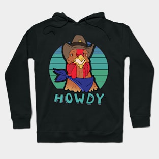 Aesthetic Howdy Chicken Hoodie